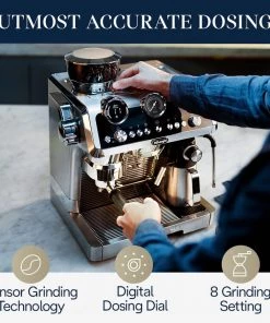 Delonghi Coffee Machines Delonghi La Specialista Maestro Espresso Machine With LatteCrema Automatic Milk Frother, Stainless Steel - EC9665M Home Semi Automatic