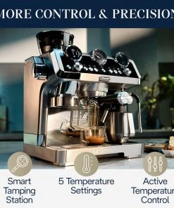 Delonghi Coffee Machines Delonghi La Specialista Maestro Espresso Machine With LatteCrema Automatic Milk Frother, Stainless Steel - EC9665M Home Semi Automatic