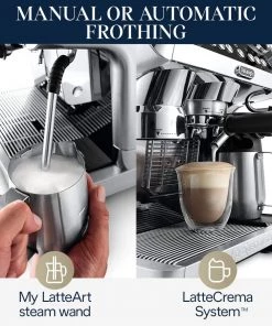Delonghi Coffee Machines Delonghi La Specialista Maestro Espresso Machine With LatteCrema Automatic Milk Frother, Stainless Steel - EC9665M Home Semi Automatic