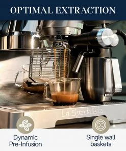 Delonghi Coffee Machines Delonghi La Specialista Maestro Espresso Machine With LatteCrema Automatic Milk Frother, Stainless Steel - EC9665M Home Semi Automatic