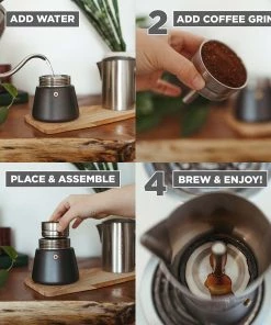 Grosche MILANO Steel Black Stovetop Espresso Maker Accessories