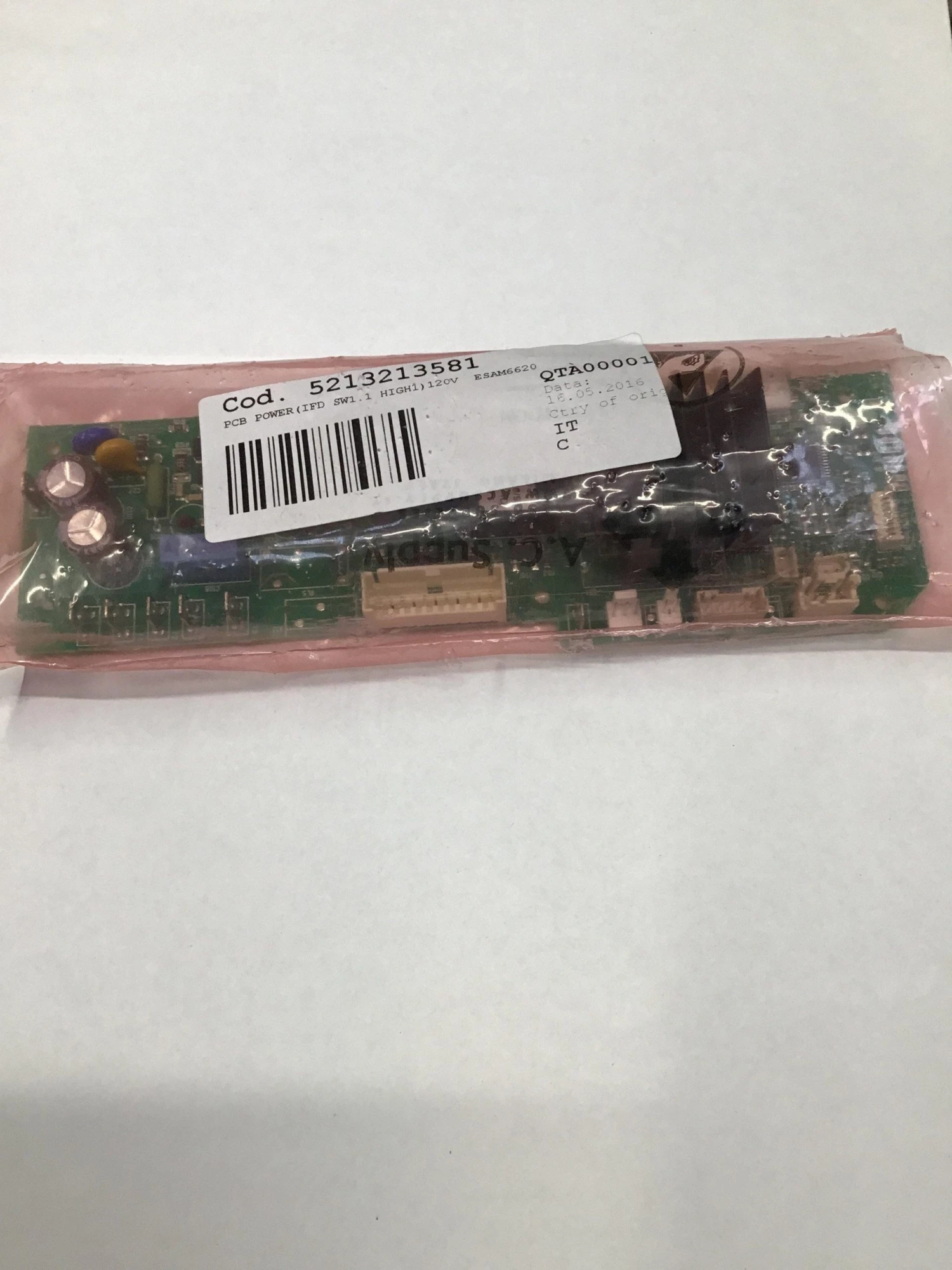 Espresso Dolce Parts POWER BOARD (SW1.1 120V) 5213213581 2 Espresso Dolce Parts POWER BOARD (SW1.1 120V) 5213213581