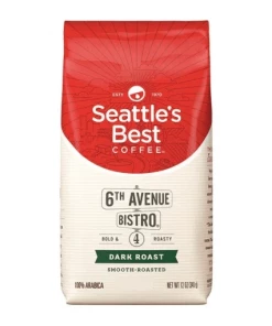 EspressDolce Coffee Machines Coffee/Tea Seattle's Best Coffee 6th Avenue Bistro Dark Roast WHOLE BEAN 340gr (6 Pack)