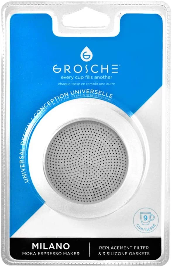 Grosche Milano 6/9 Cup Filter & Silicone Seals 8 Grosche Milano 6/9 Cup Filter & Silicone Seals