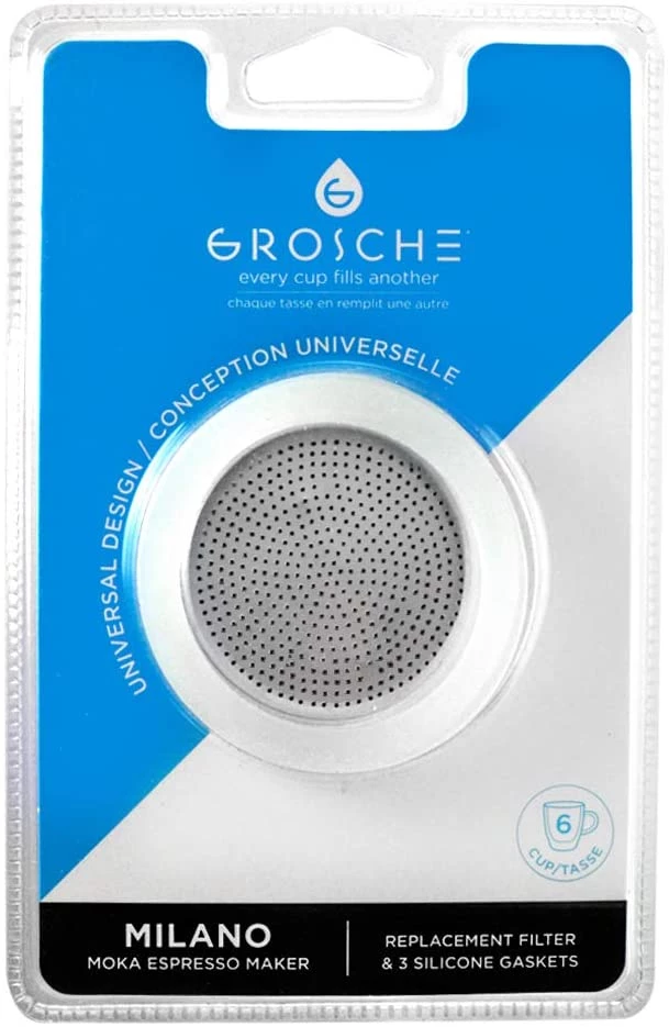 Grosche Milano 6/9 Cup Filter & Silicone Seals 1 Grosche Milano 6/9 Cup Filter & Silicone Seals