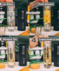 Grosche Accessories Glass Tea Infuser COPENHAGEN - Saturn 450 Ml / 15.2 Fl. Oz