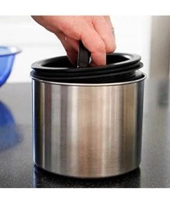 EspressDolce Coffee Machines Planetary Design 32 Oz Chrome Canister