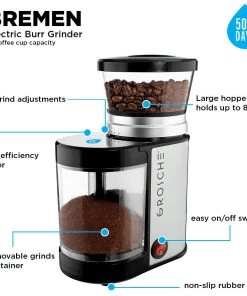 Grosche BREMEN Burr Electric Burr Coffee Grinder Grinders