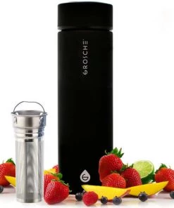 Grosche Travel Tea Infuser CHICAGO Black 450 Ml / 15.2 Fl. Oz Accessories