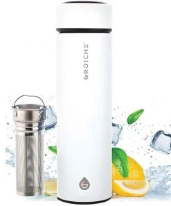 Grosche Accessories Travel Tea Infuser CHICAGO White 450 Ml / 15.2 Fl. Oz