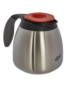 Curtis Machines Commercial Super Automatic Wilbur Curtis 64oz ThermoPro Decaf Orange Stainless Steel Steel Lined Pourpot With Brew-Thru Lid