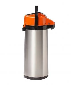 Curtis Machines Commercial Super Automatic Wilbur Curtis 2.2L ThermoPro Decaf Orange Lever Handle Stainless Steel Glass Lined Carafe