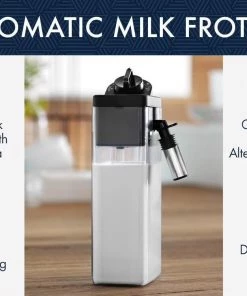 OPEN BOX Delonghi Dinamica With LatteCrema Automatic Coffee & Espresso Machine With Iced Coffee + Automatic Milk Frother, Silver - ECAM35075SI Home Super Automatic