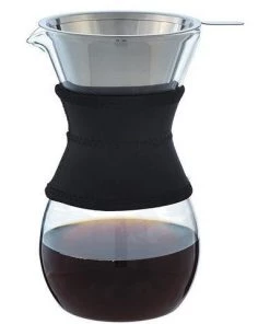 Accessories Coffee Dripper: GROSCHE Austin Pour Over Coffee Maker - Black Sleeve, 600ml/20 Fl. Oz