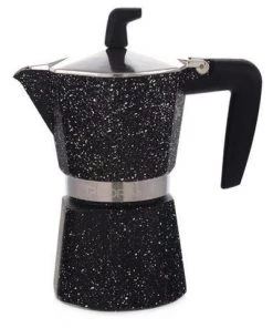 Accessories Coffee/Tea GROSCHE PEDRINI ITALY Sei Moka Polished Aluminium Marble 6 Cup Size