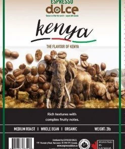 Espresso Dolce Coffee Organic Kenya Beans 2lb