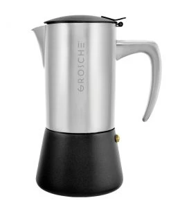 Grosche MILANO Steel Stovetop Espresso Maker - Dad Fuel 10 Cup Accessories