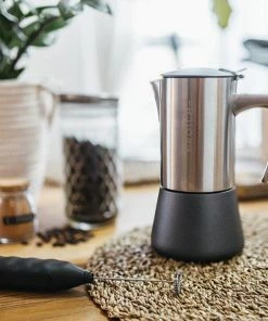 Grosche MILANO Steel Stovetop Espresso Maker - Dad Fuel 10 Cup Accessories