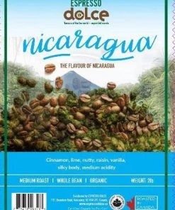 Espresso Dolce Coffee Organic Nicaragua Coffee Beans 2lb